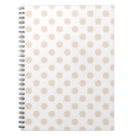 Caderno Espiral Bolinhas Tan