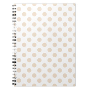 Caderno Espiral Bolinhas Tan