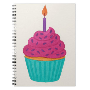 Caderno Espiral Bolo de Água Colorido