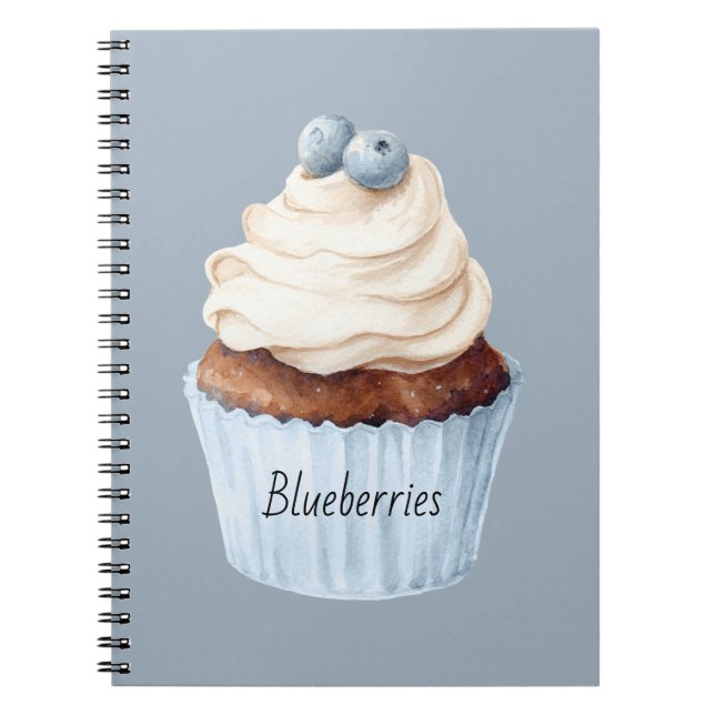 Caderno Espiral Bolo de Mirtilo (Frente)