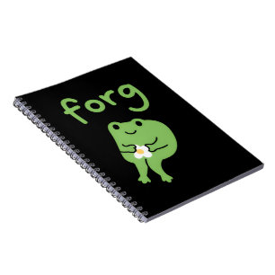 Caderno Espiral Bolo de Sapo Kawaii Fofo Meme Estética Fofa Forg