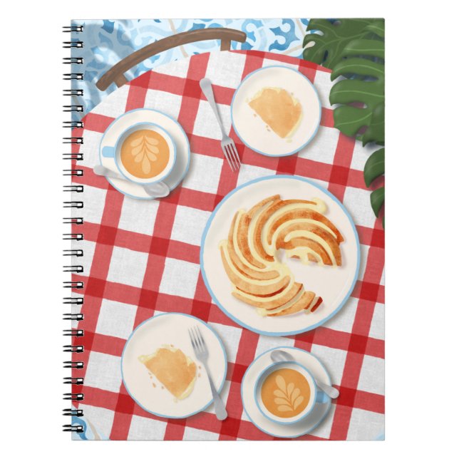 Caderno Espiral Bolo e Café por Dois (Frente)