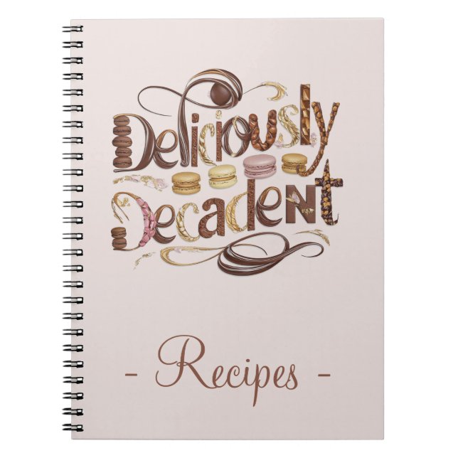 Caderno Espiral Bolos Deliciosamente Decadentes & Receita de Choco (Frente)
