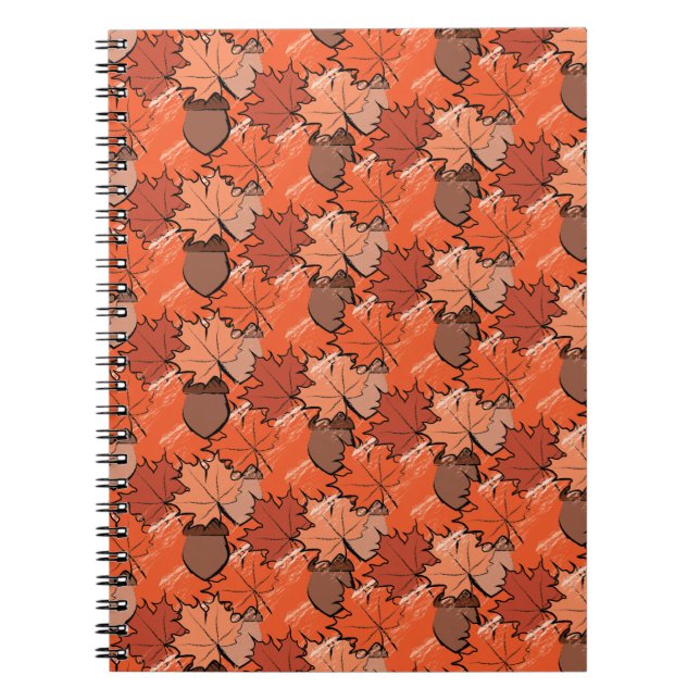 Caderno Espiral Bolotas e folhas II (Frente)