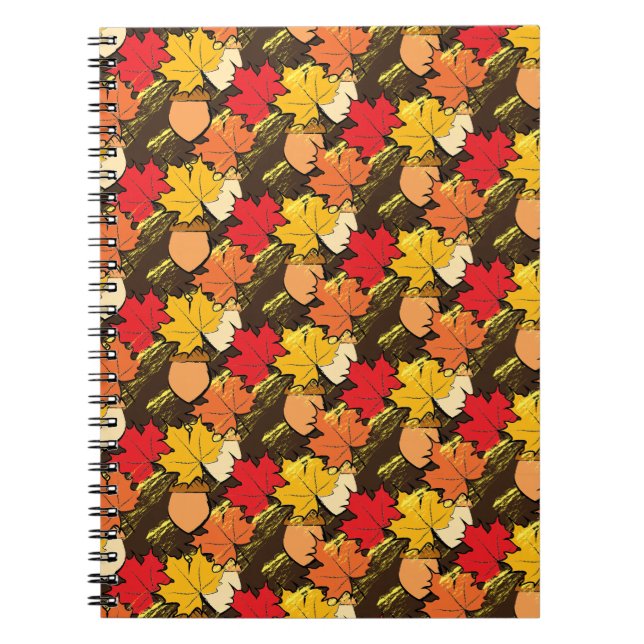Caderno Espiral Bolotas e folhas IV (Frente)