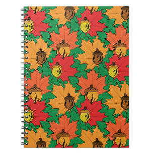 Caderno Espiral Bolotas e folhas VI