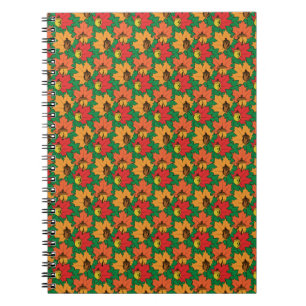 Caderno Espiral Bolotas e folhas VI