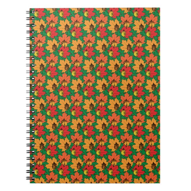 Caderno Espiral Bolotas e folhas VI (Frente)