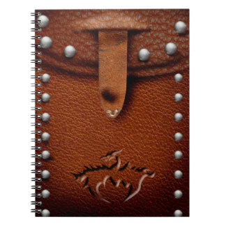 Caderno Espiral Bolsa de dragão de couro