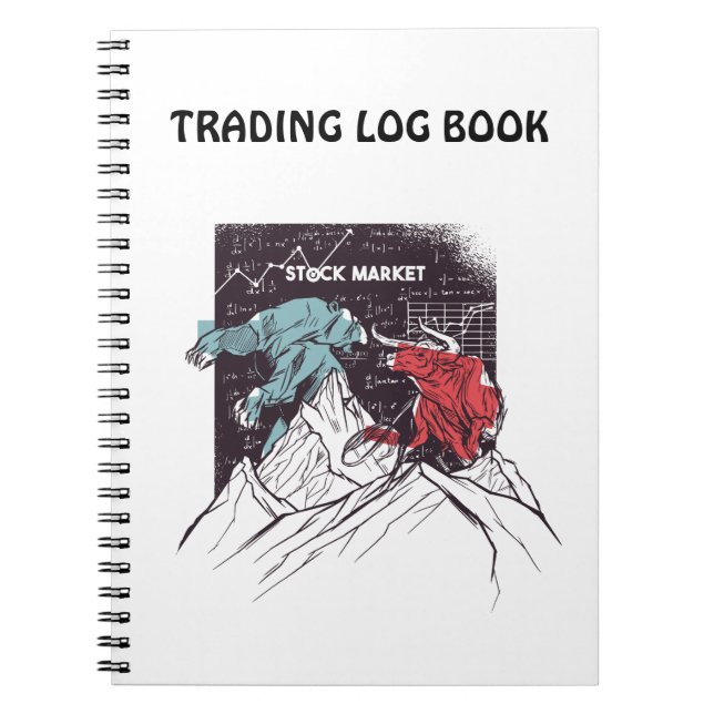 Caderno Espiral Bolsa de Valores Bull e Bear Notebook. (Frente)