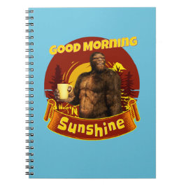 Caderno Espiral Bom Dia Sol Bigfoot Café Humor Arte