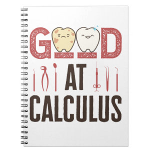 Caderno Espiral Bom em Calculus Engraçado Higienista Dental RDH