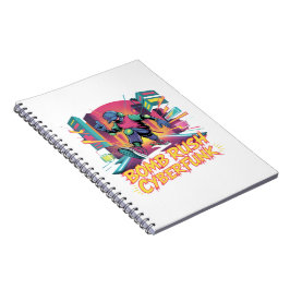 Caderno Espiral Bomb Rush Cyberfunk – Rebelião de Rua Neon