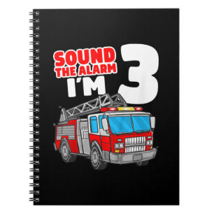 Caderno Espiral Bombeiro aniversário de 3 anos