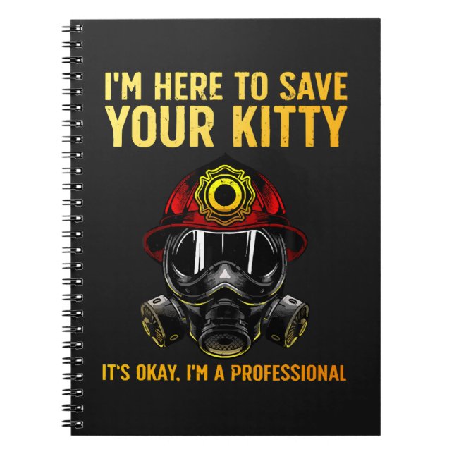 Caderno Espiral Bombeiro Engraçado Para Bombeiro (Frente)