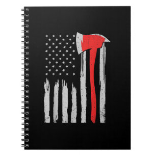 Caderno Espiral Bombeiro Vermelho do Bandeira Americano