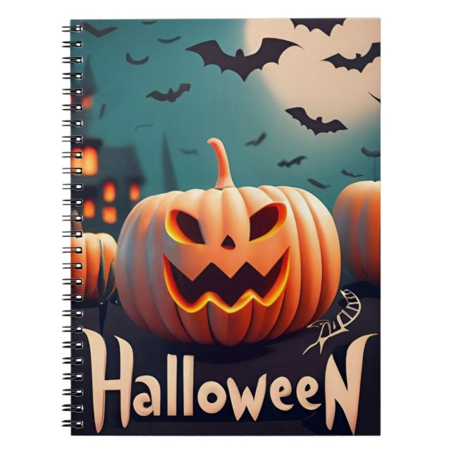 Caderno Espiral Bombeiros de Halloween de notebook (Frente)