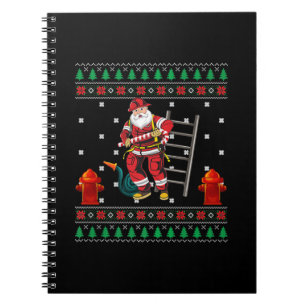 Caderno Espiral Bombeiros Fogueira De Natal Feio Meninas De Natal