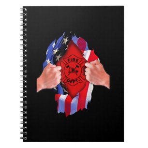 Caderno Espiral Bombeiros - Linha Vermelha fina