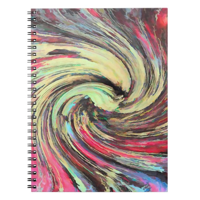 Caderno Espiral Bombeiros psicodélicos abstrato - notebook (Frente)