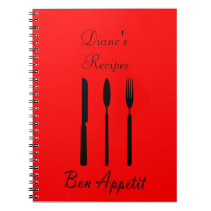 Caderno Espiral Bon Appetit Mesa Setting Recipiente Notebook