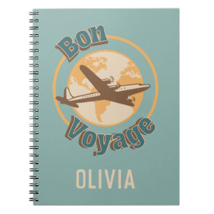 Caderno Espiral Bon Voyage Vamos do design do mundo