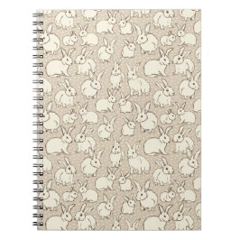 Caderno Espiral Bonanza de Coelhos Fofinhos - padrão.