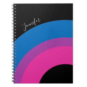 Caderno Espiral Bonita bandeira do Orgulho Bissexual - Personaliza