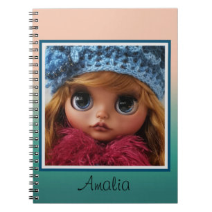 Caderno Espiral Bonita boneca Blythe big eye na moda divertido