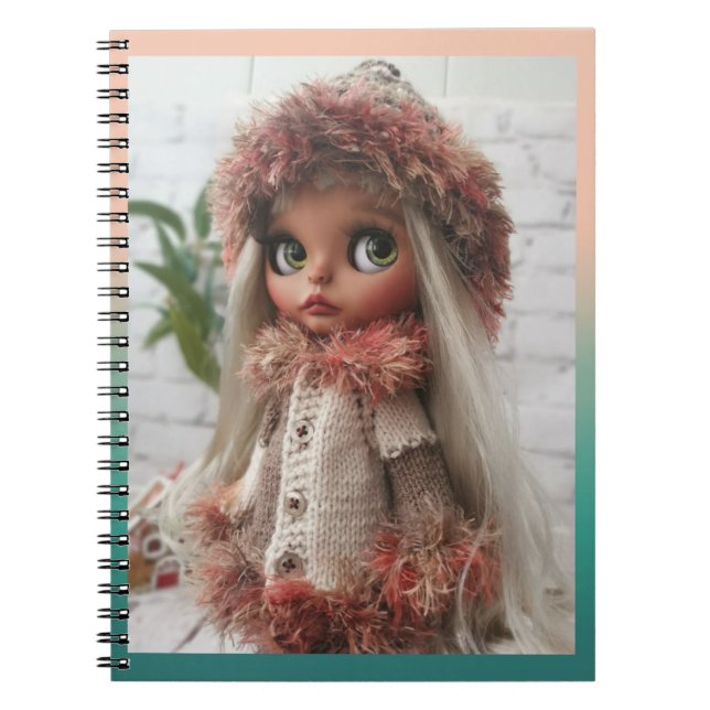 Caderno Espiral Bonita boneca Blythe big eye na moda divertido (Frente)