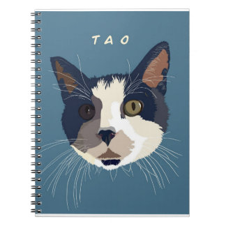 Caderno Espiral Bonita cara de gato Tuxedo