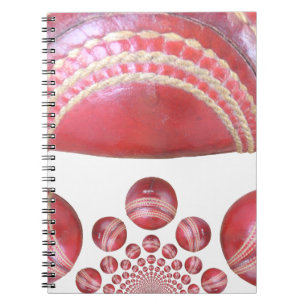Caderno Espiral Bonita Design de Arte de Críquete
