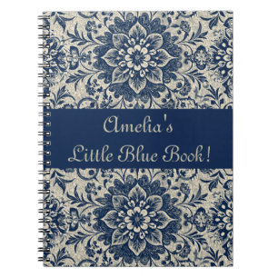 Caderno Espiral Bonita Girly Floral Art Nouveau Wallpaper Padrão