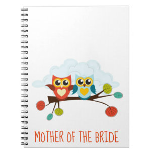 Caderno Espiral Bonita OWLS Pensou Casamento Laranja Azul
