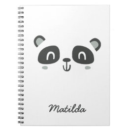 Caderno Espiral Bonita personagem panda infantil