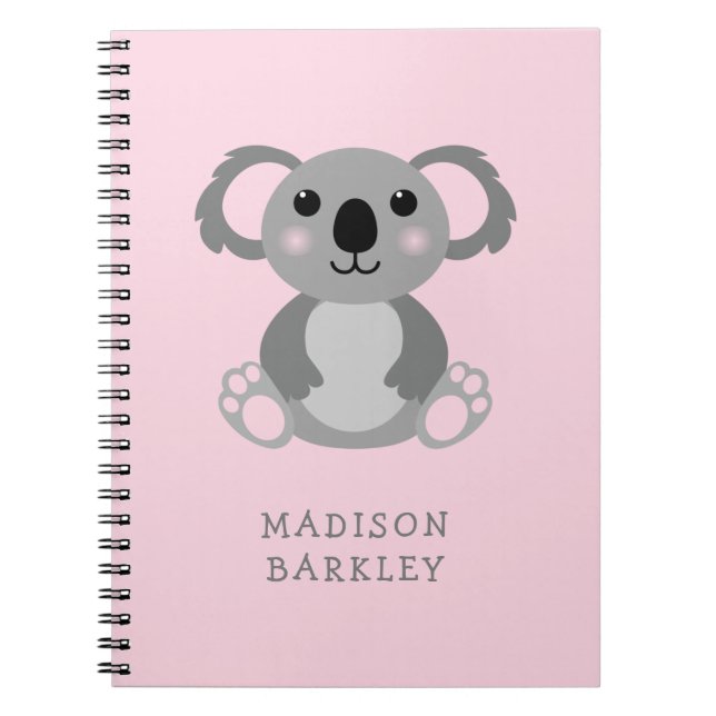 Caderno Espiral Bonitinho do Urso Koala (Frente)
