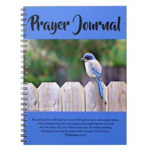 Caderno Espiral Bonito Bluebird no Diário de Cerca