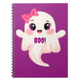 Caderno Espiral Bonito Boo feminino! Fantasma
