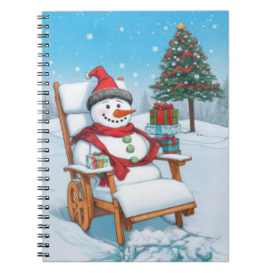 Caderno Espiral Bonito Cartoon Snowman
