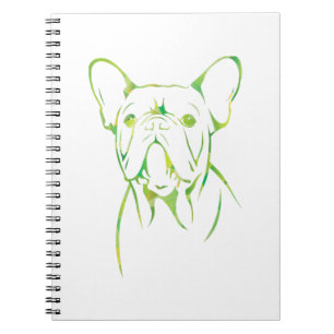 Caderno Espiral Bonito e Colorido Bulldog Francês Presente
