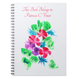 Caderno Espiral Bonito Floral Personalizável