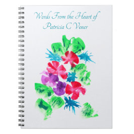 Caderno Espiral Bonito Floral Personalizável