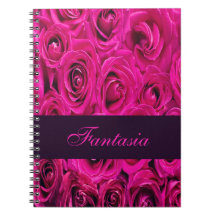 Bonito monograma de rosas rosa