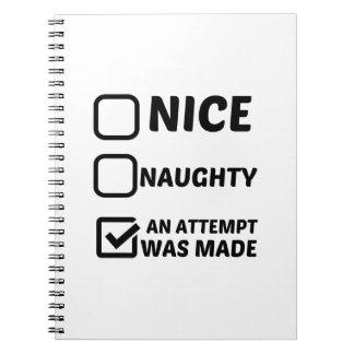 CADERNO ESPIRAL BONITO NAUGHTY FOI FEITA UMA TENTATIVA