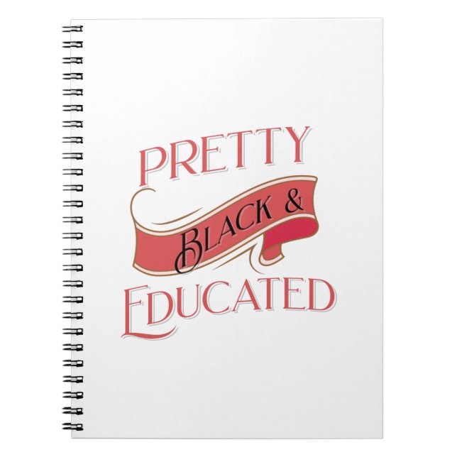 Caderno Espiral Bonito negro e educado (Frente)