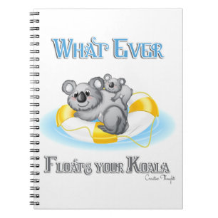 Caderno Espiral BONITO O Que Quer Que Chegue A Sua Koala