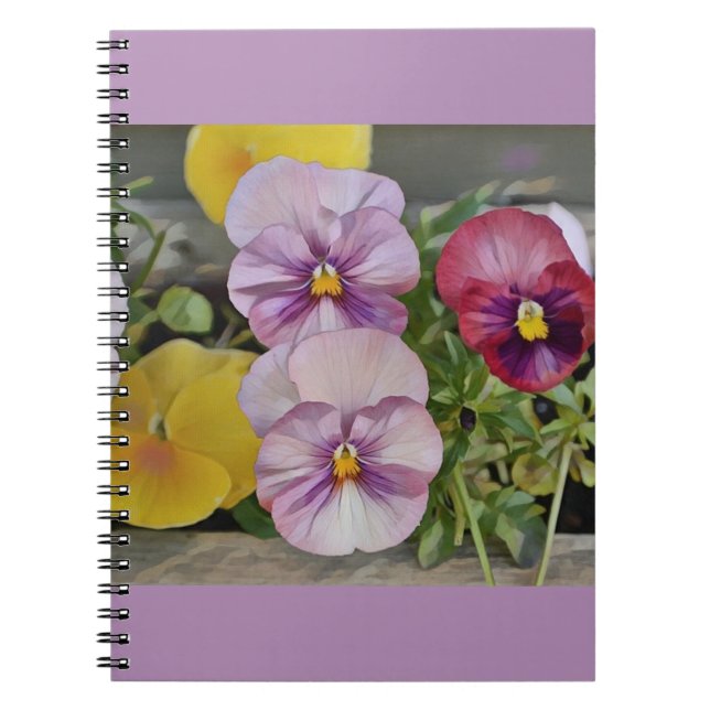 Caderno Espiral Bonito Pansy (Frente)