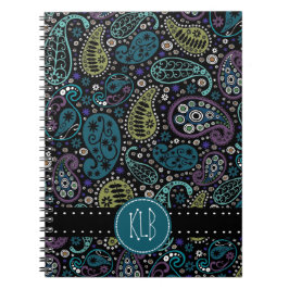 Caderno Espiral Bonito personalizado como um impressão de Paisley