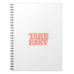 Caderno Espiral Bonito Relaxe Estética Retro Ondulada