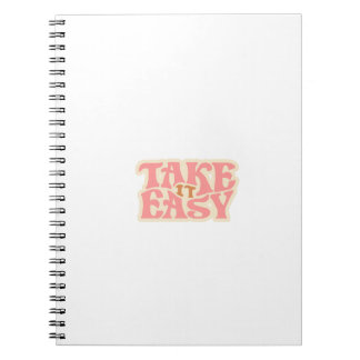 Caderno Espiral Bonito Relaxe Estética Retro Ondulada
